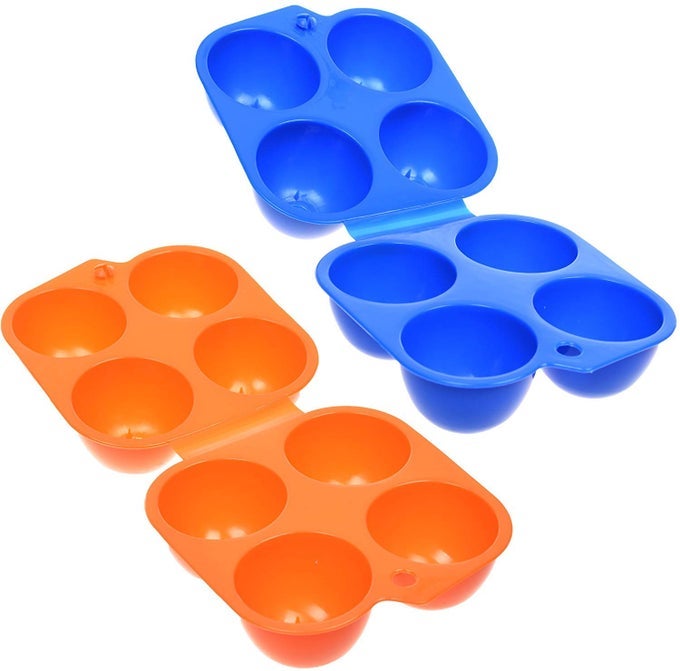 PORTABLE CAMPING CARRIER FOR 4 EGGS CASE BOX KITCHEN CONVENIENT CONTAINER EGG STORAGE BOX CONTAINER HIKING OUTDOOR KITCHEN TOOLS 2 PCS