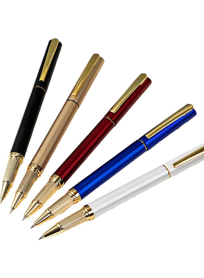 Longe Langjie [5-Pack] Business Gel Pens 0.5Mm Bullet Tip Signing Pens Black Ink Pens For Office Use, Customizable Logo - Image 1