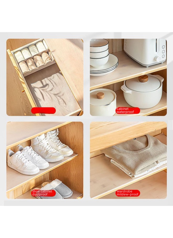 Generic - Kitchen Moisture-proof Drawer Mat Cabinet Waterproof Pad Mildew-resistant Wardrobe Shoe Cabinet No-glue Polka Dot Mat-Color:Japanese Food Grade Protective Pad 30*100 ]-Specifications: Polka Dot Pattern - Image 1