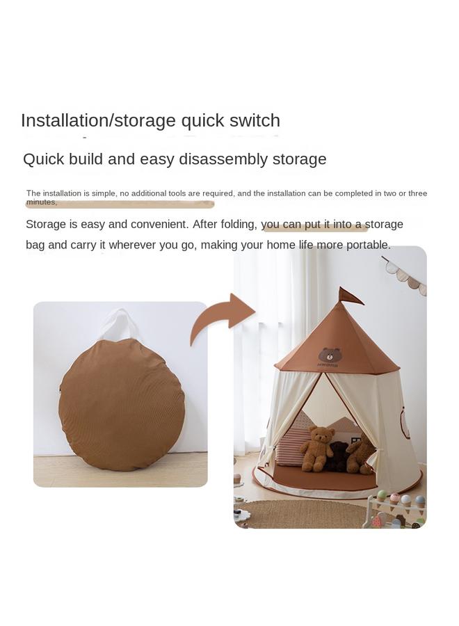 الأزرق جي دبليو بالجملة خيمة صغيرة للأطفال في الأماكن المغلقة فتاة الأميرة قلعة الأولاد منزل صغير ألعاب طفل دمية - Image 5