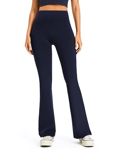AFITNE Yoga Pants for Women Bootcut Pants with Pockets High Waisted Flare Workout Bootleg Yoga Pants Flared Long Athletic Gym Pants Navy Blue - L - Image 1