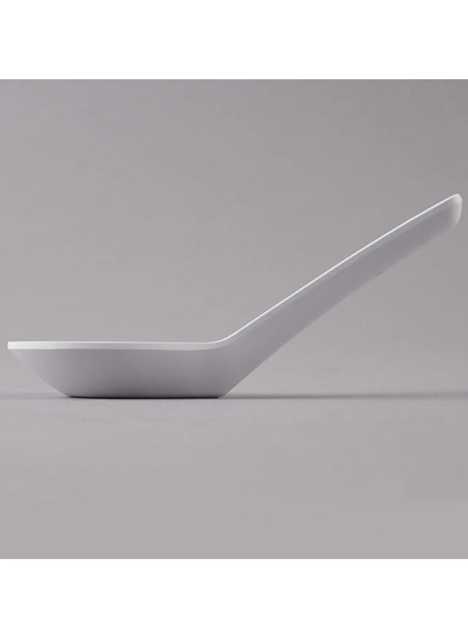 مجموعة ملاعق الشوربة الصينية مكونة من 6 قطع من الميلامين | ملاعق حساء غير قابلة للكسر | ملاعق شوربة رامن و شوربة وون تون الآسيوية | ملعقة ميلامين - Image 5