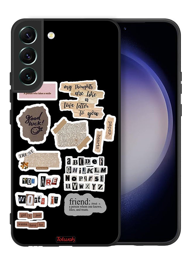 Tolwak Samsung Galaxy S22 Plus 5G Protective Case Cover Good Luck Quotes Stickers - Image 2