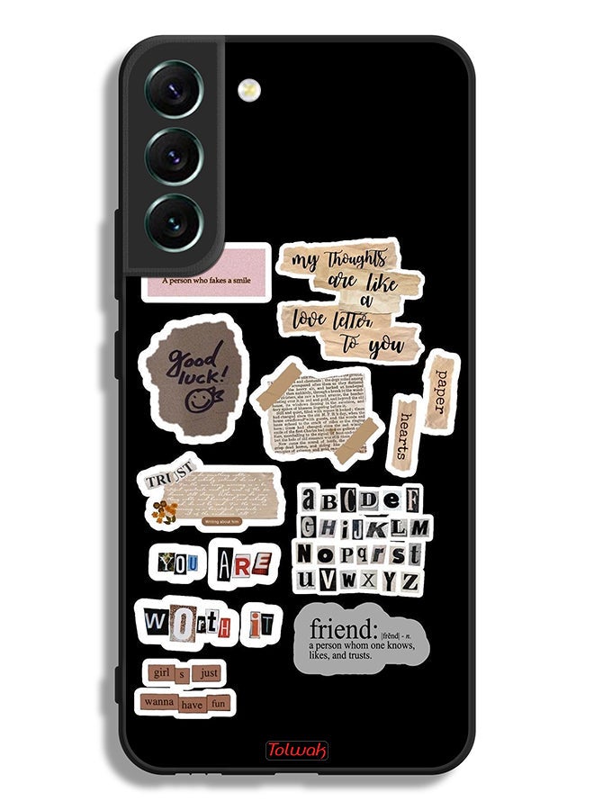 Tolwak Samsung Galaxy S22 Plus 5G Protective Case Cover Good Luck Quotes Stickers - Image 3