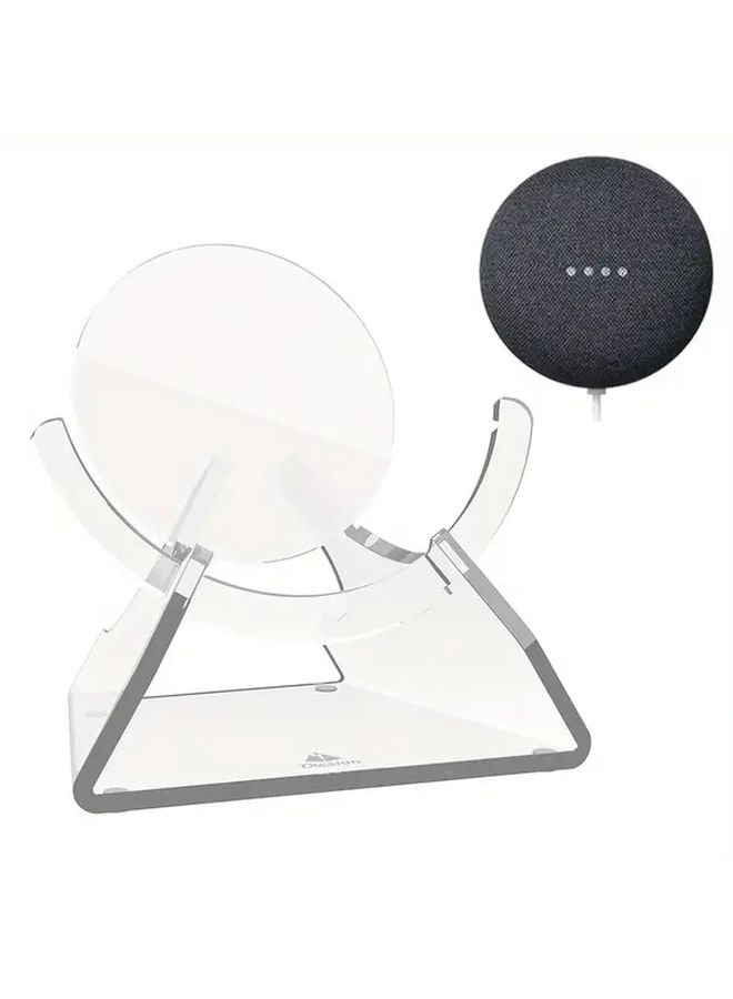 Acrylic Speaker Stand for Nest Mini Transparent Tripod Desktop Holder Home Office Decor - Image 3
