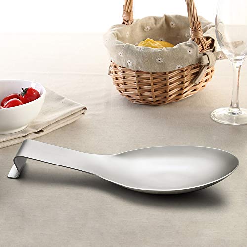 LIANYU Stainless Steel Spoon Rest, Spatula Ladle Holder, Heavy Duty, Dishwasher Safe - Image 5