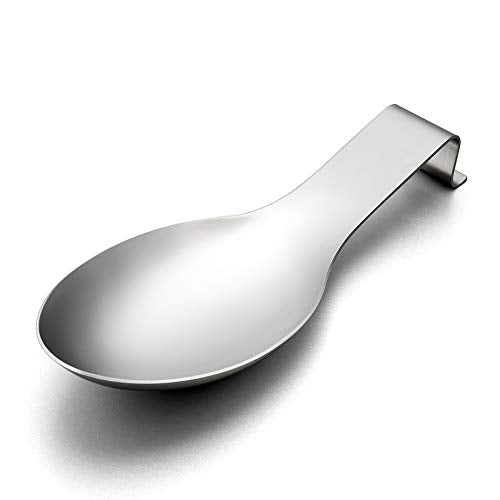 LIANYU Stainless Steel Spoon Rest, Spatula Ladle Holder, Heavy Duty, Dishwasher Safe - Image 1