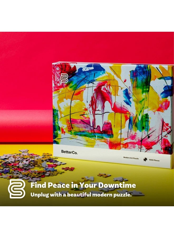 BetterCo. Better Co. Modern Art Puzzle 1000 Pieces Challenge Yourself With Difficult Abstract Paint Puzzles For Adults And Teens - Image 3