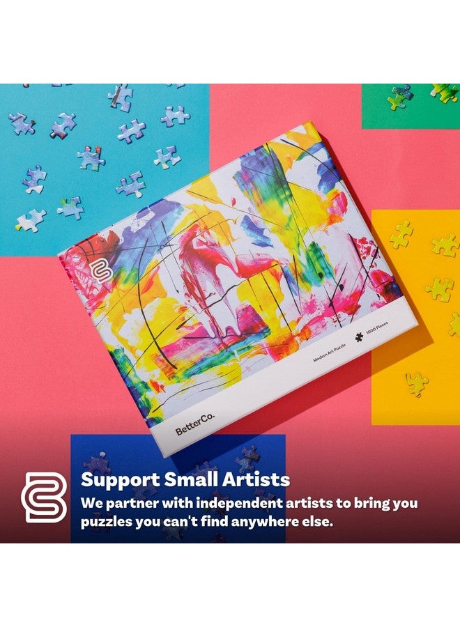 BetterCo. Better Co. Modern Art Puzzle 1000 Pieces Challenge Yourself With Difficult Abstract Paint Puzzles For Adults And Teens - Image 5