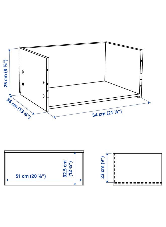 زبون إطار درج، أبيض، 60X25X40 سم - Image 2