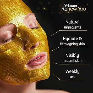 7th Heaven Renew You 24k Gold Firming Sheet Mask - Image 3