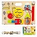 Smartwo Montessori Large DoubleSided Busy Board for 1 2 3 4 Year Old Wooden Sensory Toys Fidget Activity Board for Toddlers Boys and Girls Motor Skills Gifts for ADHD Autistic Children Kids - Image 2
