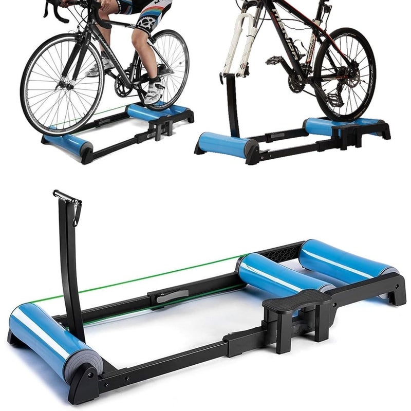 ZYTSHOP Bicycle training platform, 2 in 1 silent roller mountain bike training stand, Compatible with bikes that have a wheel diameter of 24-29 inches, include the 700C bikes, Suitable for home and gym - Image 1