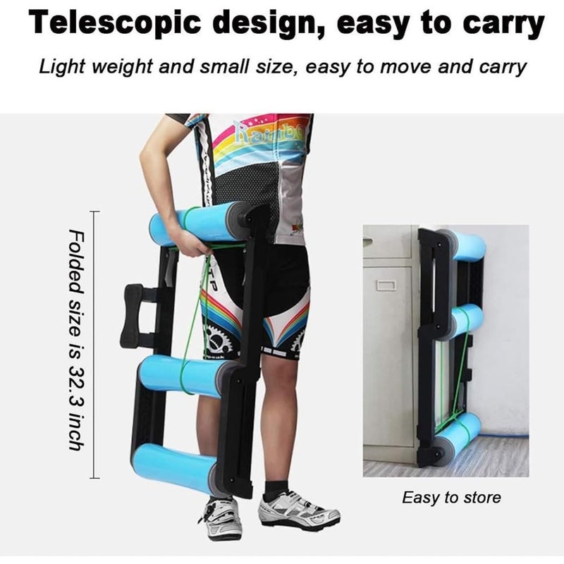 ZYTSHOP Bicycle training platform, 2 in 1 silent roller mountain bike training stand, Compatible with bikes that have a wheel diameter of 24-29 inches, include the 700C bikes, Suitable for home and gym - Image 4