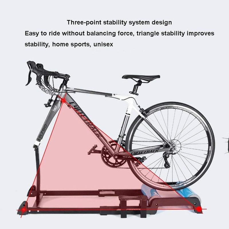 ZYTSHOP Bicycle training platform, 2 in 1 silent roller mountain bike training stand, Compatible with bikes that have a wheel diameter of 24-29 inches, include the 700C bikes, Suitable for home and gym - Image 3