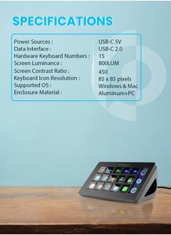 باورولوجي Stream Deck (الأزرار التفاعلية والبرامج المخصصة) - أسود  - Image 3