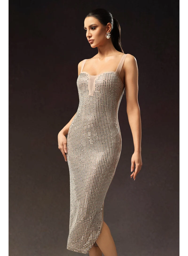 Bella Barnett  Logan Sleeveless Diamond Midi Dress for Women | Best Price UAE