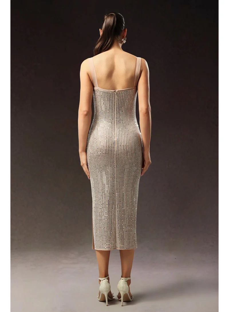 Bella Barnett  Logan Sleeveless Diamond Midi Dress for Women | Best Price UAE