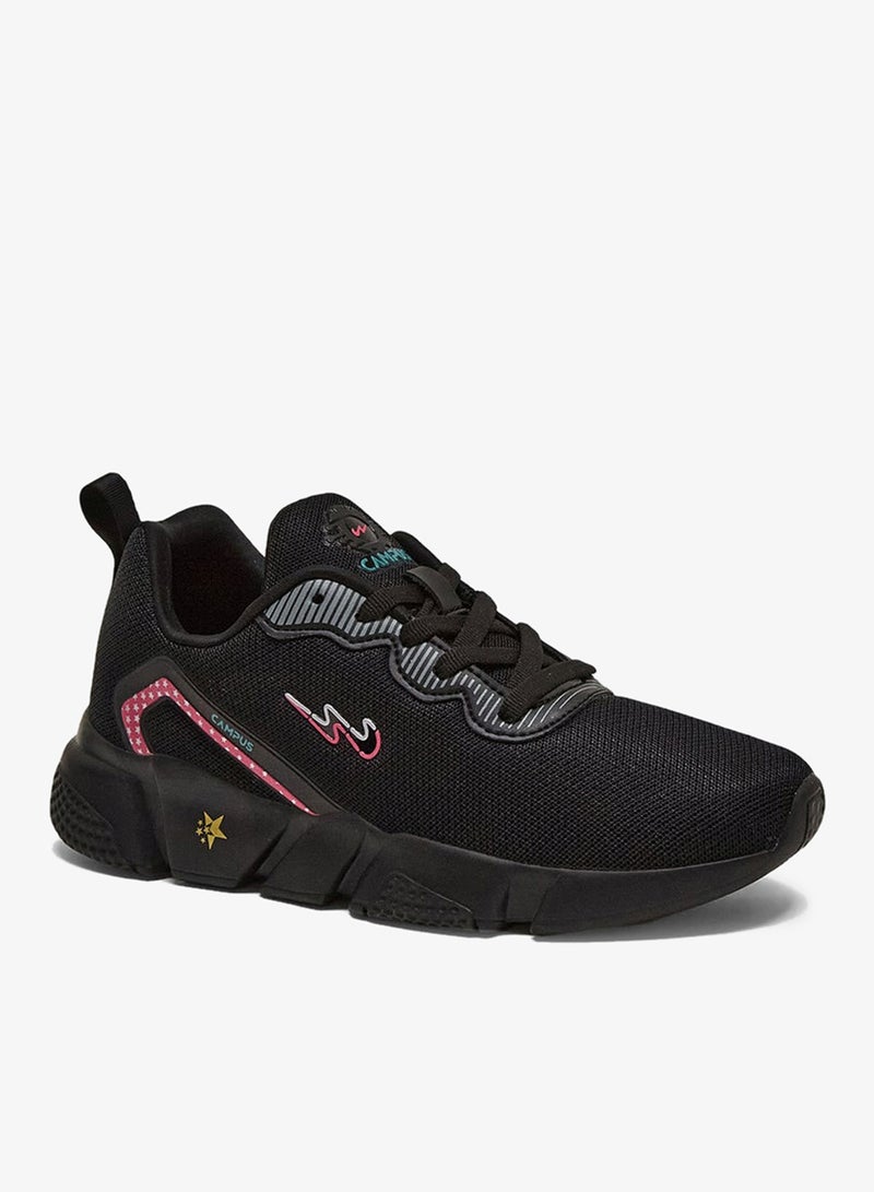 CAMPUS Women's Black Classic Low-Top Sneakers,Shoes with Color Pops for a Fashion Forward Look - Image 2