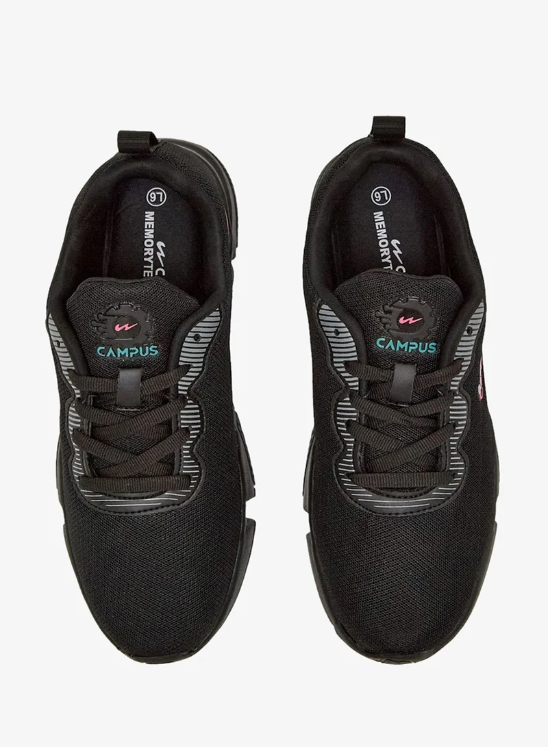 Campus Black Women's Black Classic Low-Top Sneakers,Shoes with Color Pops for a Fashion Forward Look for Women | Best Price UAE