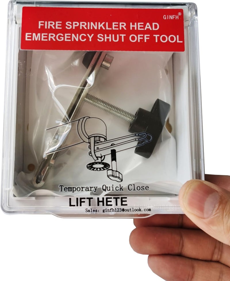 GINFH Fire Sprinkler Head Shut Off Tool Wall Cabinet Case For Accidental Fire Sprinklers Activation Emergency Fire Sprinkler Shutdown Measures - Image 2