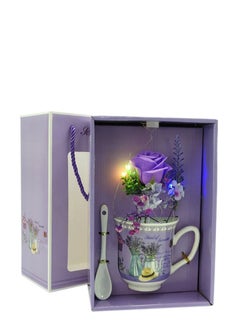 Artificial Flower Mug with Lights (Purple) Gift Box for Women - pzsku/Z20ABB95C797C5816467FZ/45/_/1643123584/800ce5d3-7140-419c-a430-2ffb0e91ed11