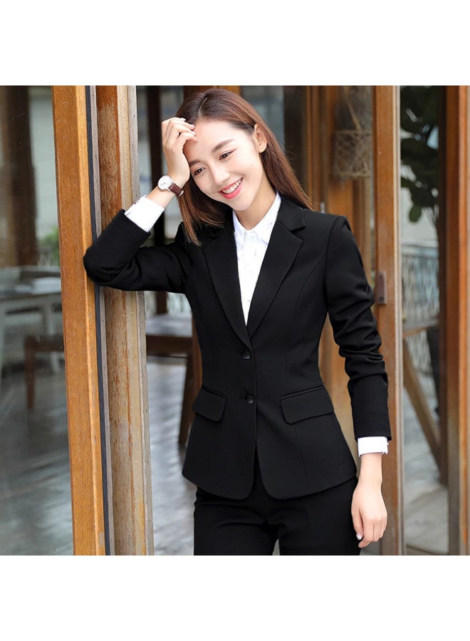 ROMON Women'S Business Casual Suit Set, Fashionable And Comfortable Ladies' Outfit, Simple And Slim Two-Piece Set - Image 3