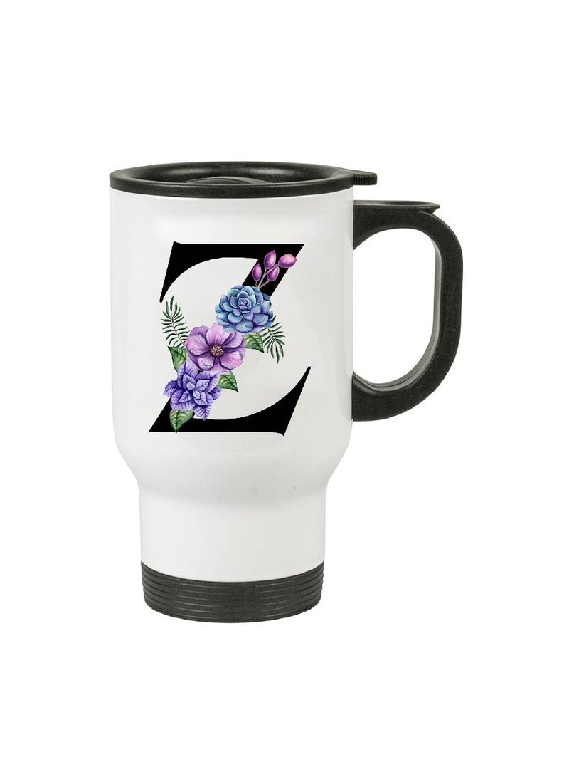 PRINTSHOP4ME Initial Letters Canvas Cotton Tote Bag, Cosmetic Pouch, and Stainless Steel Travel Mug - A Stylish Pack of 3 Combo Set for Girls - Gift for wedding - Gifts for girls - Gift for friends - Image 4