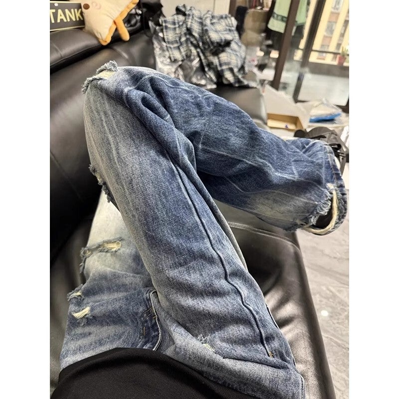 Unisex Casual Daily Denim Jeans - Image 3