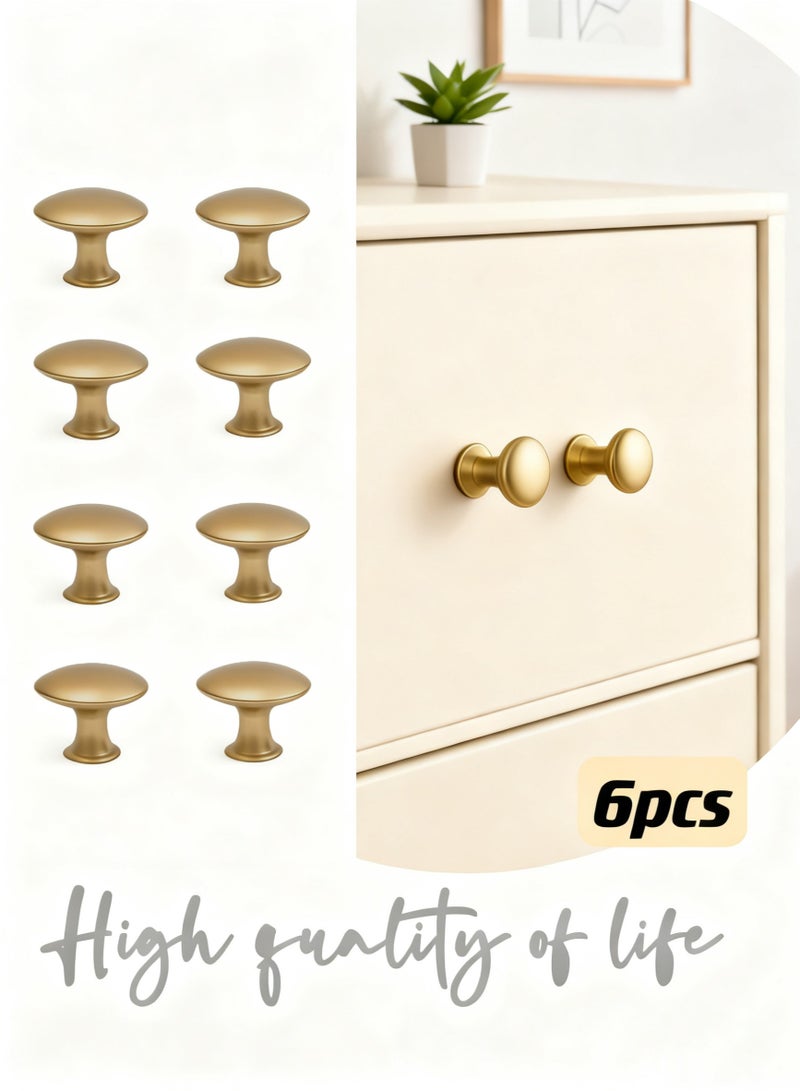 6 Pack Exquisite Design Round Antique Gold Dust Kitchen Cabinet Handles Cabinet Door Handles Drawer Handles Dresser Handles - Image 1