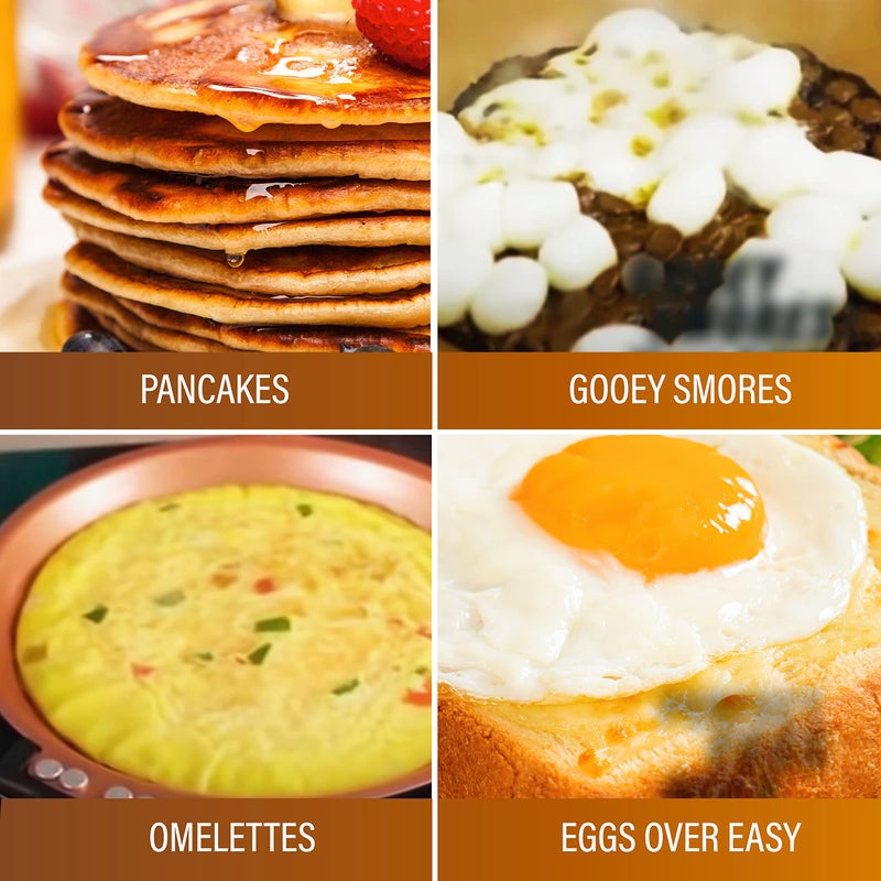 Gotham Steel Double Sided Pan, The Perfect Pancake Maker – Ceramic Nonstick Copper Easy to Flip Pancake Griddle for Fluffy Pancakes, Omelette Maker, Frittata Maker & More! Dishwasher Safe - Image 4