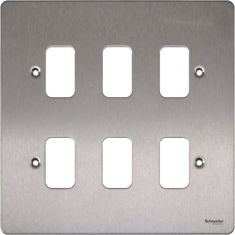 Schneider Electric Ultimate 6 Gang Flat Plate - Image 1