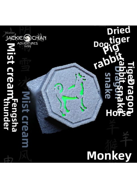 Mechanical Keyboard Jackie Chan Adventures Keycap Zodiac Sign Luminous Animation Peripheral Model Ornament Toy-color:dog