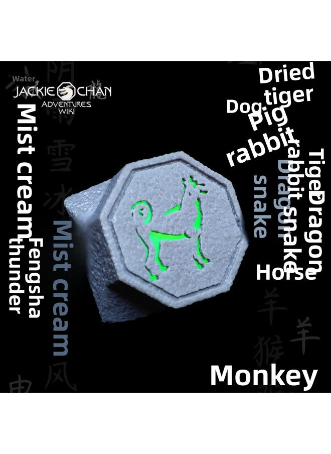 Mechanical Keyboard Jackie Chan Adventures Keycap Zodiac Sign Luminous Animation Peripheral Model Ornament Toy-color:dog
