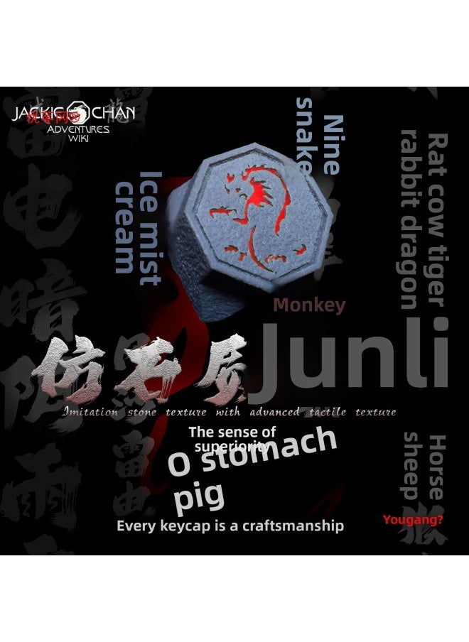 Mechanical Keyboard Jackie Chan Adventures Keycap Zodiac Sign Luminous Animation Peripheral Model Ornament Toy-color:dog