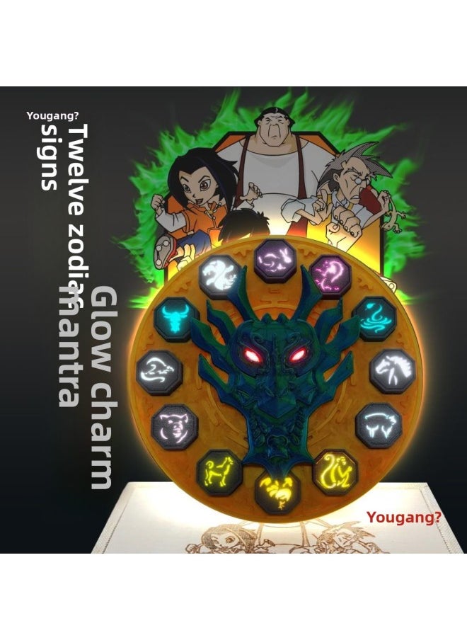 Mechanical Keyboard Jackie Chan Adventures Keycap Zodiac Sign Luminous Animation Peripheral Model Ornament Toy-color:dog
