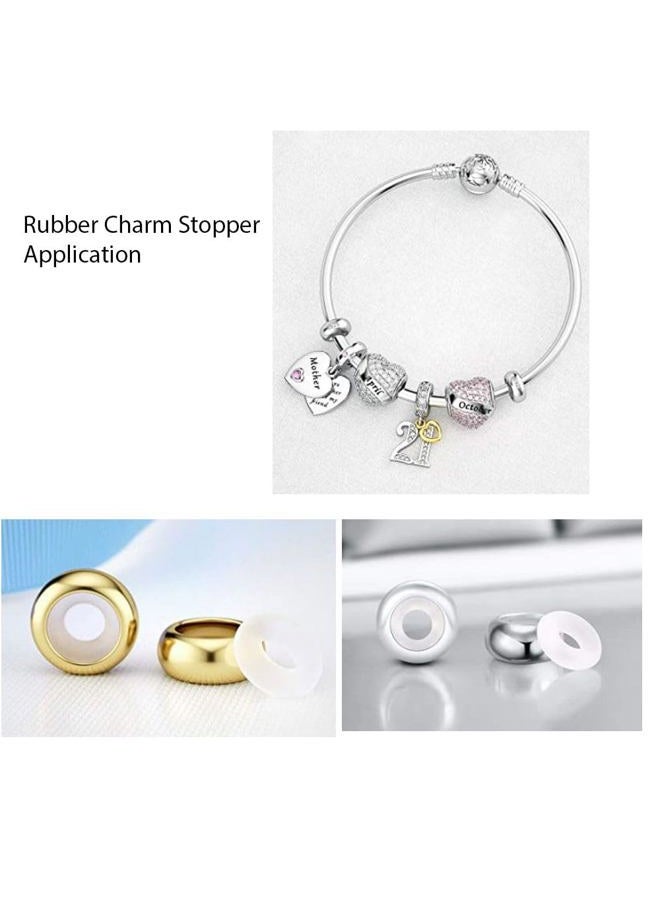 Adabele Sterling Silver Charm Stopper Spacer for Earrings Bracelet Necklace Anklet Keychain Jewelry Making Anniversary Birthday Christmas Mom's Gift Silver - Image 5