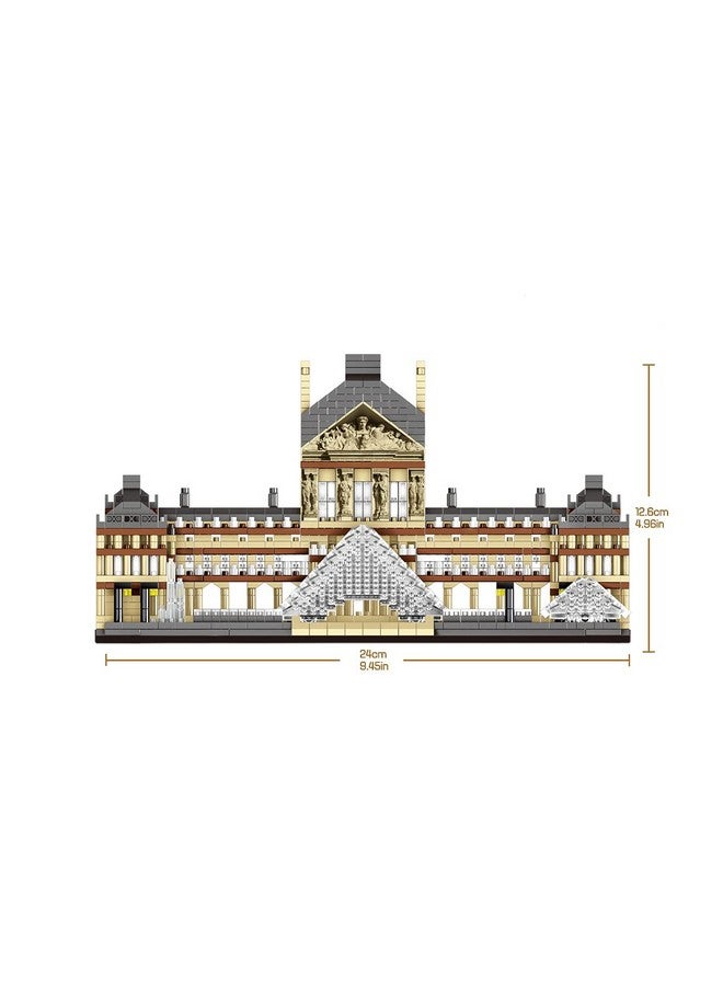 dOvOb Architecture Louvre Micro Building Blocks Set（2885PCS） - World Famous Architectural Model Toys Gifts for Kid and Adult - Image 2