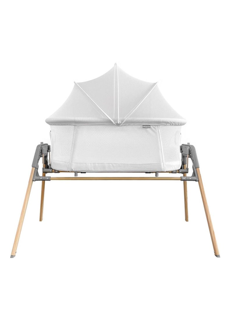 TEKNUM - 3 - In - 1 Baby Rocker Bassinet , Infant Crib With Mosquito Net - White - Image 1