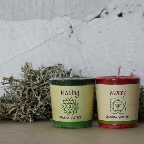 Aloha Bay Premium Scented Hand Made Chakra Energy Candle | Votive 12-pack |Money, Muladhara| Yoga, Prayer & Meditation Candle | Long Burn |Essential Oils of Cassia, Clove & Nutmeg | Aloha Bay - Image 3