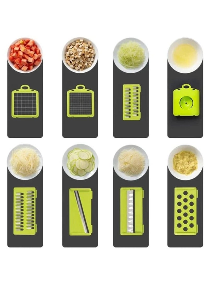 Denx Vegetable Chopper 15 In 1 Slicer Chopper And Grater Multi-Function Adjustable Manual Food Chopper Slicer Vegetable Chopper - Dark Gray - Image 5