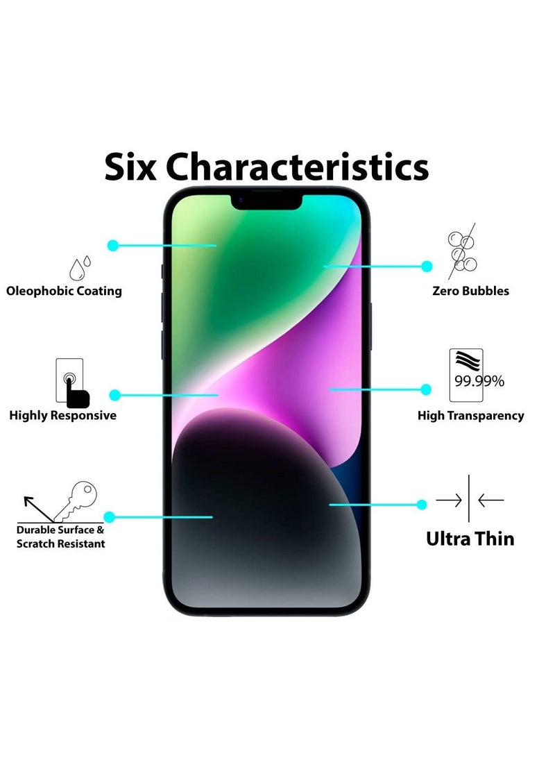BORTONY iPhone 14 Plus /13 Pro Max Privacy Screen Protector 9H Anti Spy Dark Film Guard Case Friendly Bubble Free Tempered Glass for Apple iPhone 14Plus/13 Pro Max 6.7 Inch 2022 - Image 2