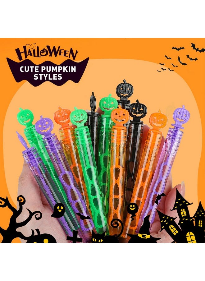 DERAYEE DERAYEE 36 Pack Halloween Bubble Wands for Kids Bulk, Pumpkin Mini Bubbles Party Favors Trick or Treat Toys for Boys Girls Halloween Goody Bag Filler, Treats Prizes, Classroom Awards  - Image 3