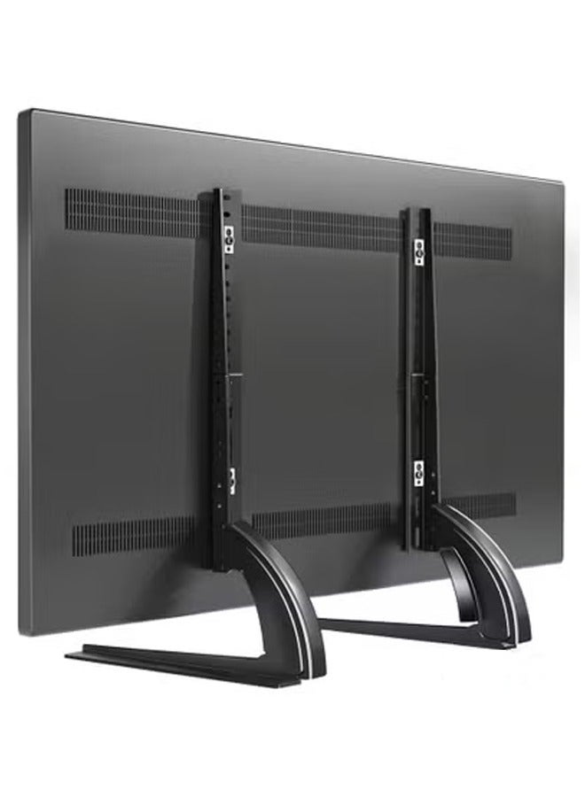 TIGER Universal Table Top TV Stand Mount for 27 30 32 37 40 43 47 50 55 60 65 Inch LCD LED Flat/Curved Screen TVs, Height Adjustable TV Legs, Strong TV Base Holds up to 88 lbs, Max VESA 800x500mm - Image 1