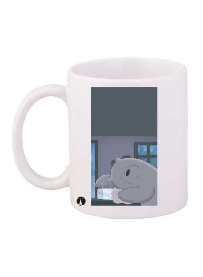 RYN We Bare Bear Printed Coffee Mug White/Blue
