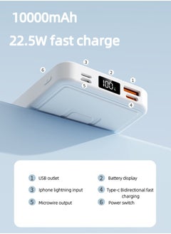 10,000mAh Magnetic wireless mobile power supply with stand. 22.5w wired fast charge, suitable for iPhone12-15 series. - pzsku/Z20AC4D17E1FEAD33BD01Z/45/_/1732284816/d4b33d9e-ad8b-44d1-a0c2-6caac494d88a