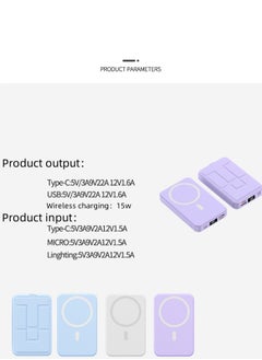 10,000mAh Magnetic wireless mobile power supply with stand. 22.5w wired fast charge, suitable for iPhone12-15 series. - pzsku/Z20AC4D17E1FEAD33BD01Z/45/_/1732284877/ce586df0-c489-4289-9bb8-d34153c13fa6