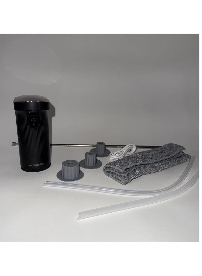 موزع مشروبات رقمي ذكي من نيو تابستر، سعة سكب قابلة للتعديل 1-999 مل، مع جهاز تهوية، وضع التنظيف الذاتي، بطارية قابلة لإعادة الشحن، مع وضع عد السكب، لون أسود، موزع ريدساك جديد ومُحدث - Image 4