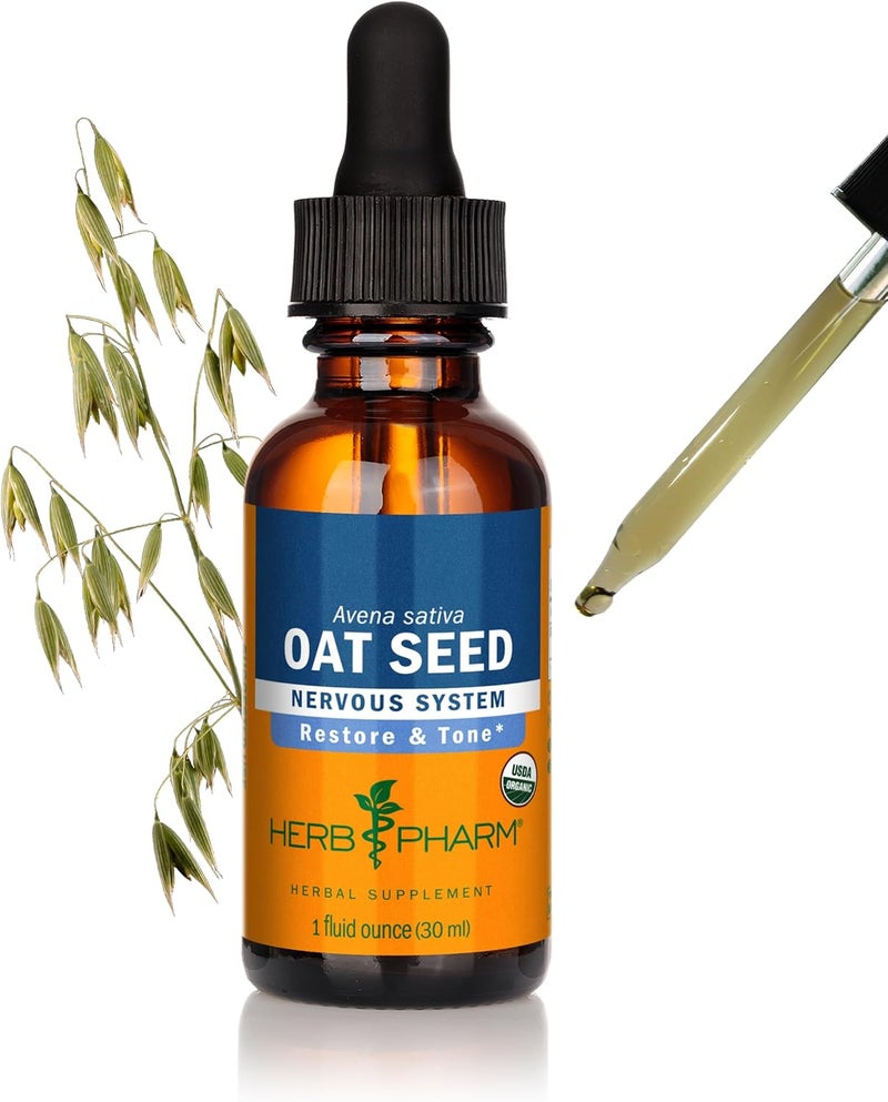Herb Pharm Organic Oat Seed Extract - 1 Oz Liquid Herbal Supplement for Nervous System Support - Image 1
