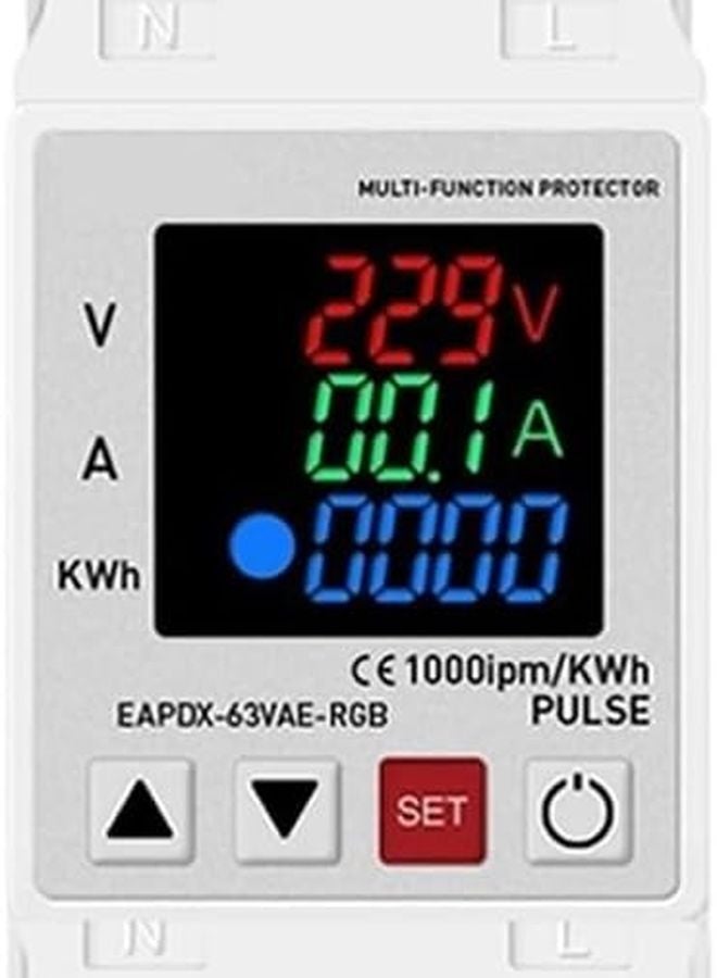 Voltage Current Relay 63A AC 230V Adjustable Over Under Voltage Protector Over Current Protection - Image 3